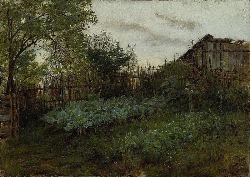 Adolph von Menzel The Back Garden France oil painting art
